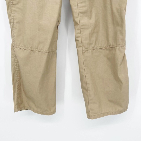 5.11 Tactical Taclite Pro Ripstop Pants Size 8 Tan Cargo Pockets Elastic Waist - Picture 3 of 10